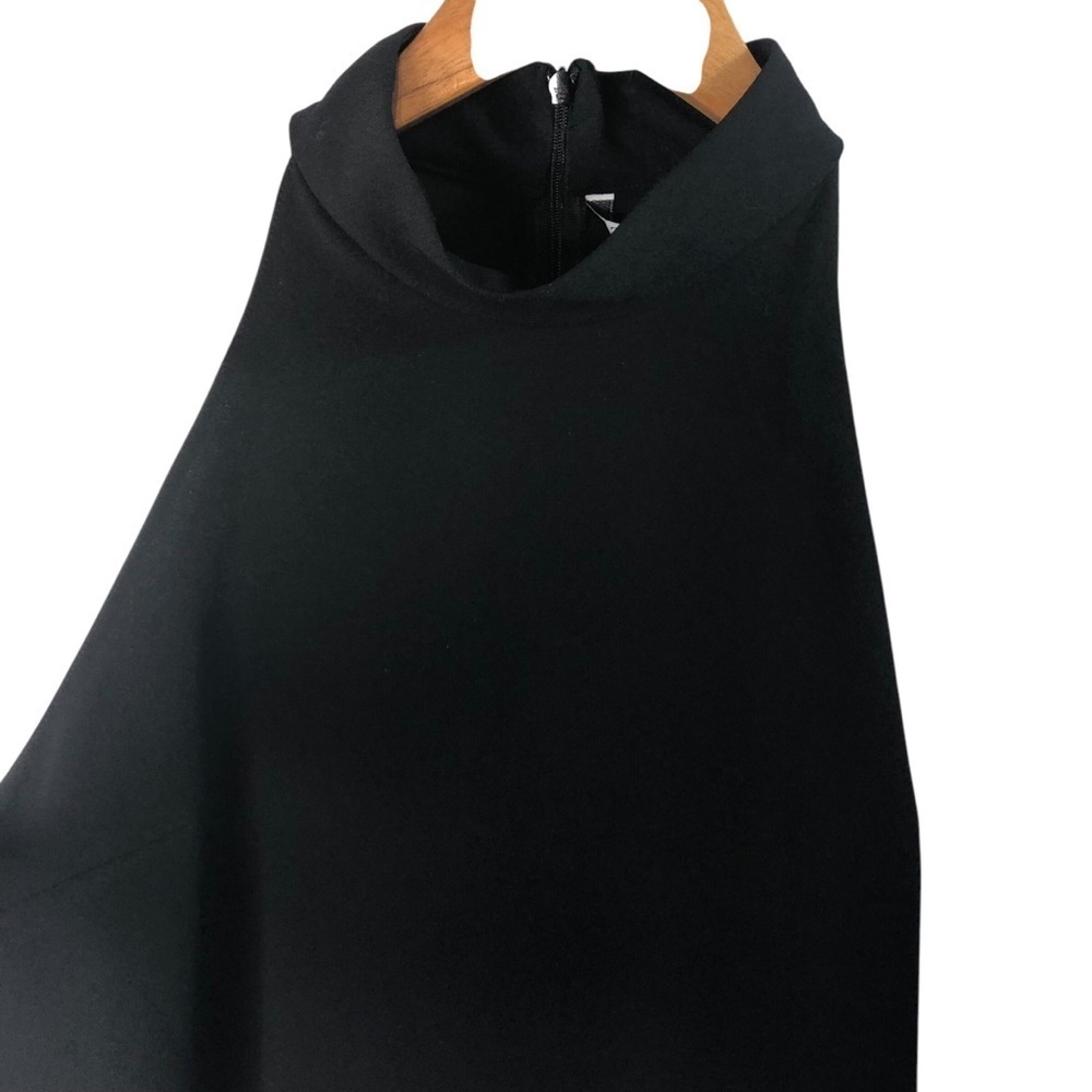 Zara Halter Neck Sleeveless Top Blouse Sz S Black Office Minimalist Corpcore - Picture 3 of 11